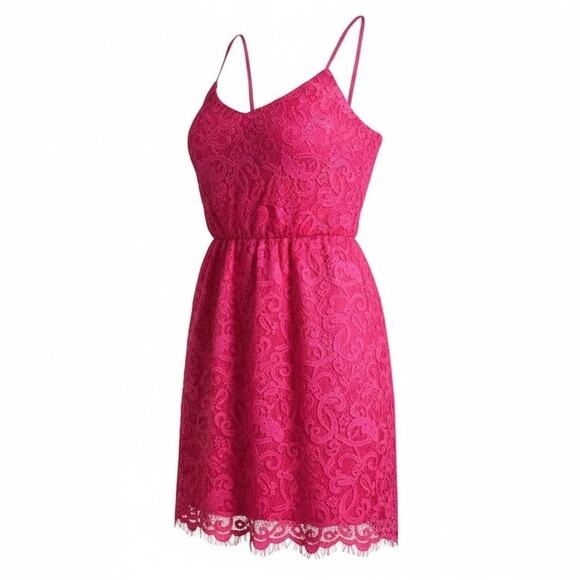 Red Lace Dress Eyelash Barneys New York - Picture 12 of 13